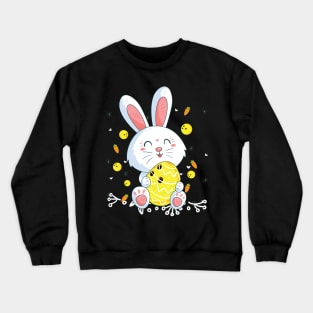 Cute Rabbit Love Bowling Costume Gift Crewneck Sweatshirt